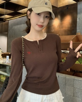 American style autumn tops large yard lace T-shirt