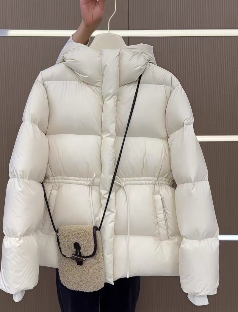 Slim temperament coat pinched waist cotton coat for women