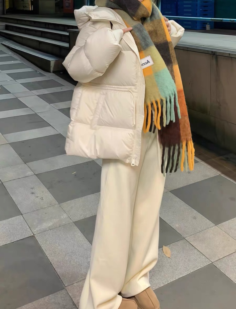 Slim temperament coat pinched waist cotton coat for women