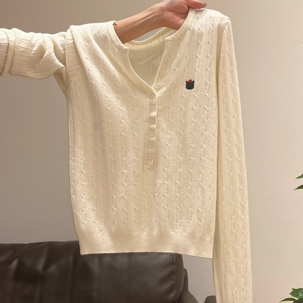 Knitted Casual T-shirt twist loose sweater for women