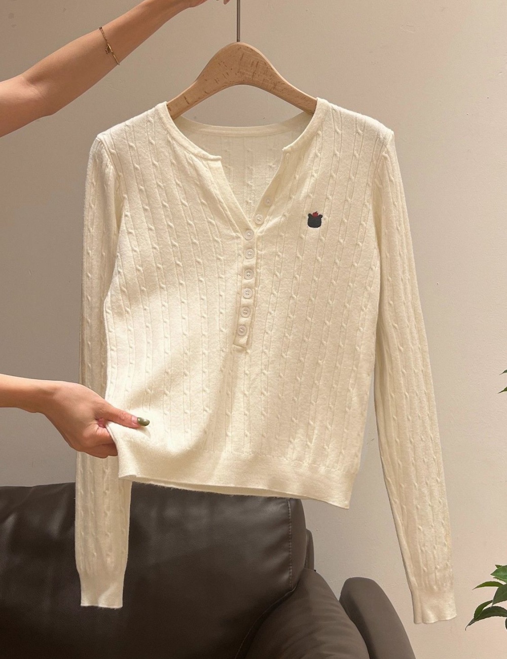 Knitted Casual T-shirt twist loose sweater for women
