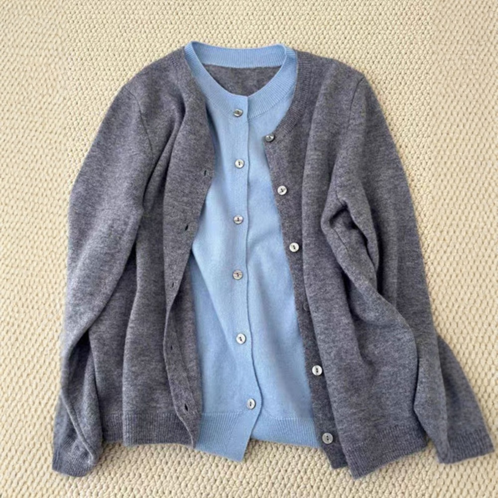 Autumn and winter slim cardigan knitted coat
