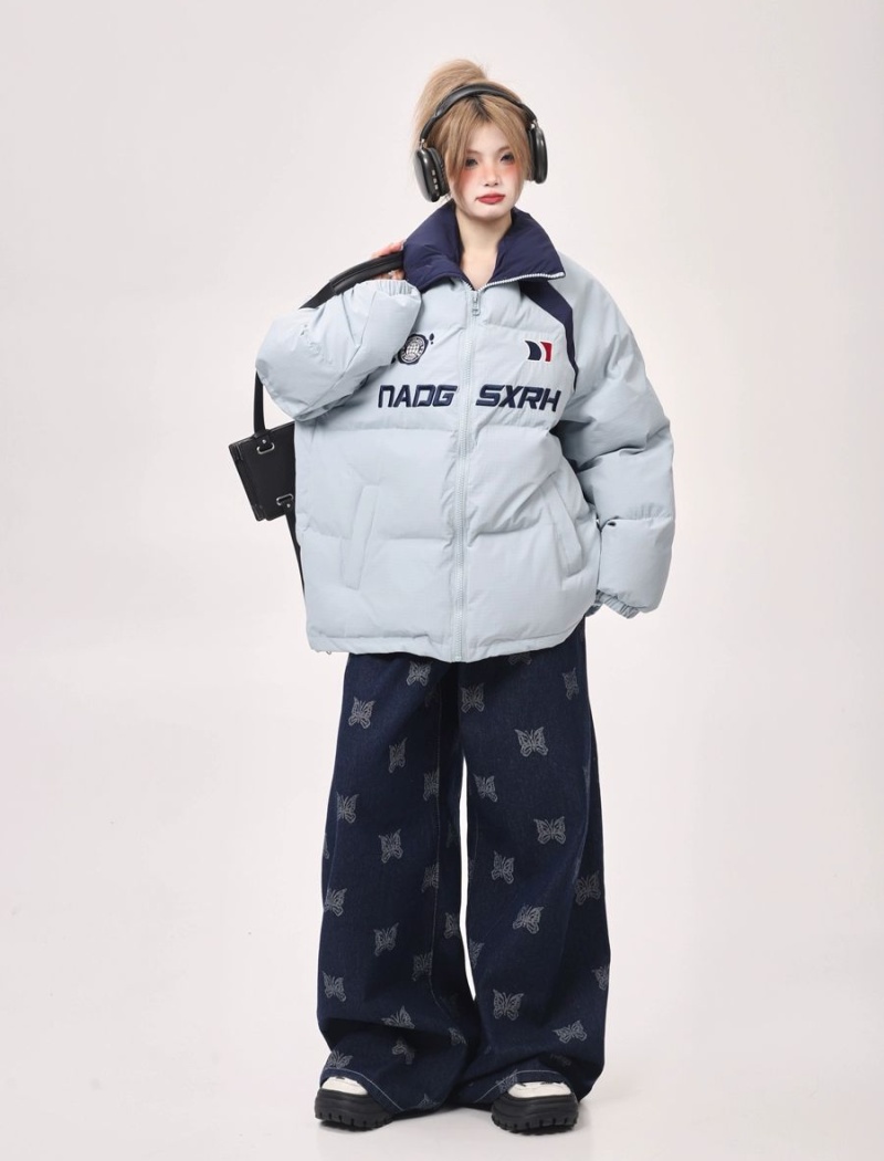 Loose winter thick cotton coat for women