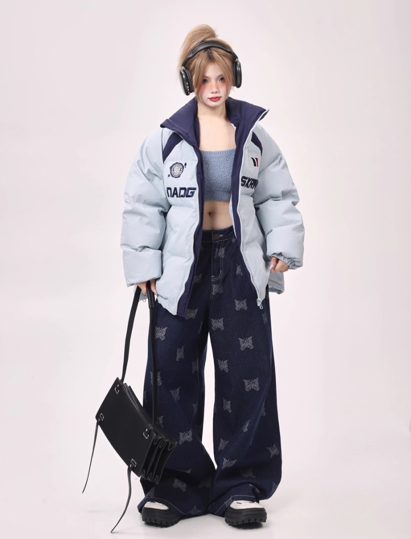 Loose winter thick cotton coat for women
