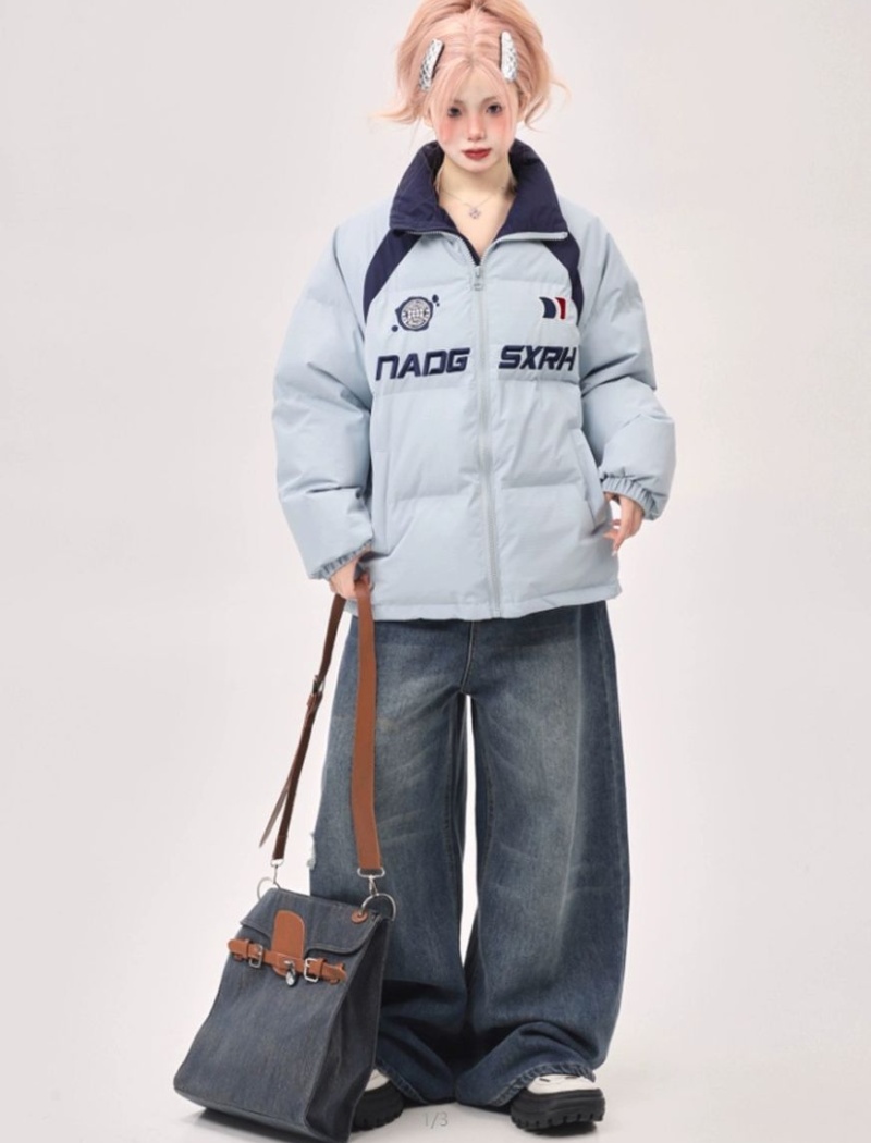 Loose winter thick cotton coat for women