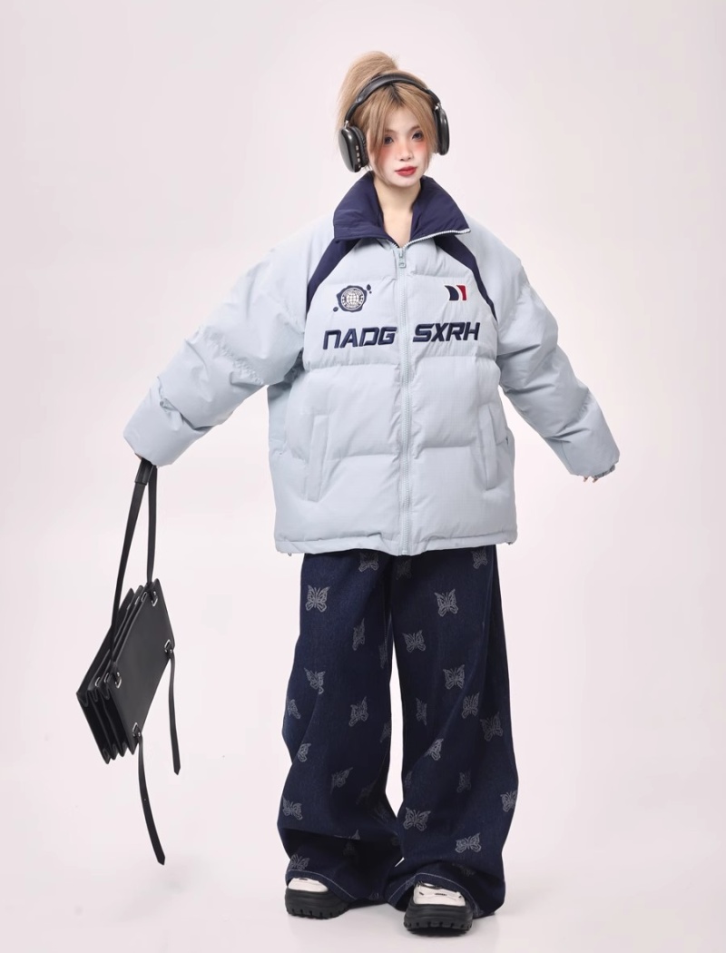 Loose winter thick cotton coat for women