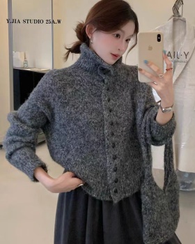 Casual knitted cardigan single-breasted thermal sweater