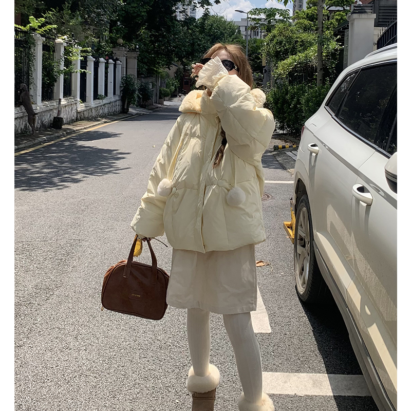 Down Korean style coat winter lambs wool cotton coat