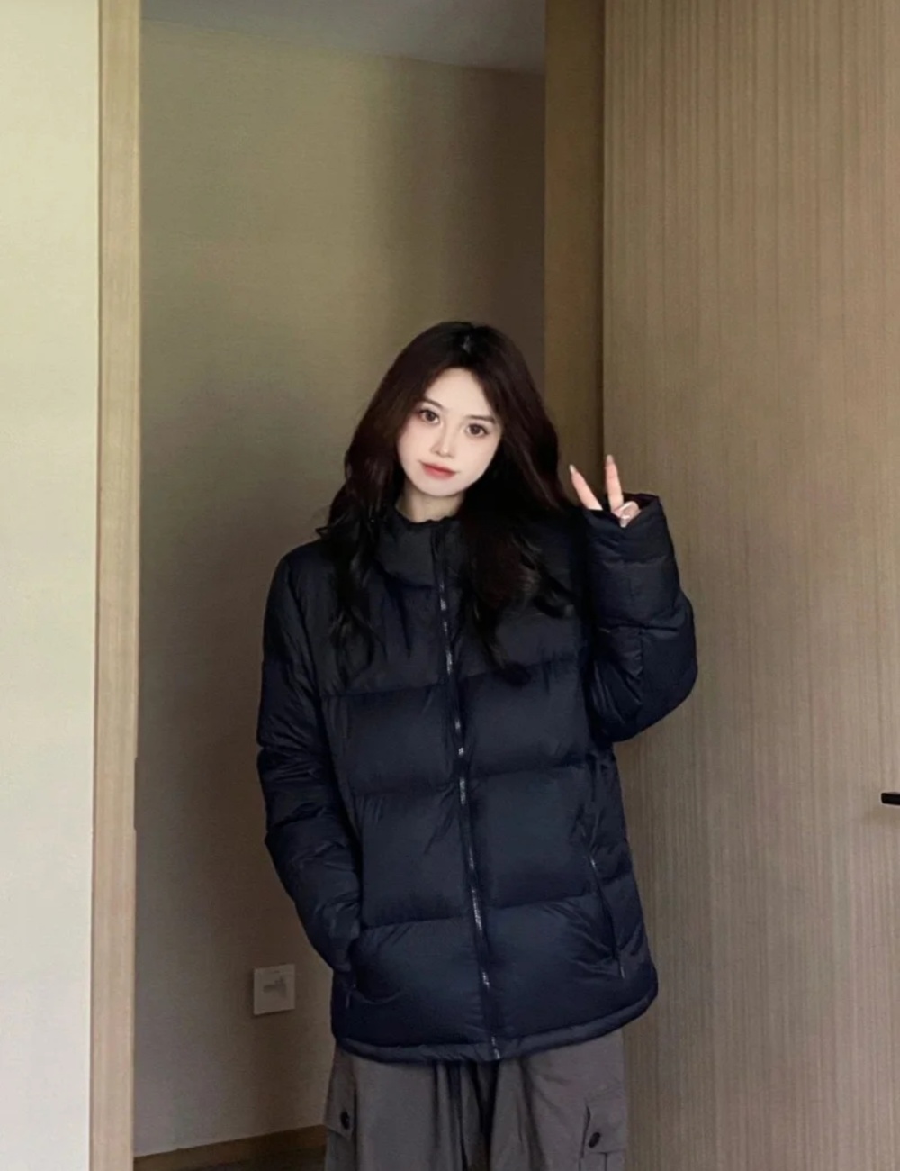 Down winter cotton coat Korean style coat for women