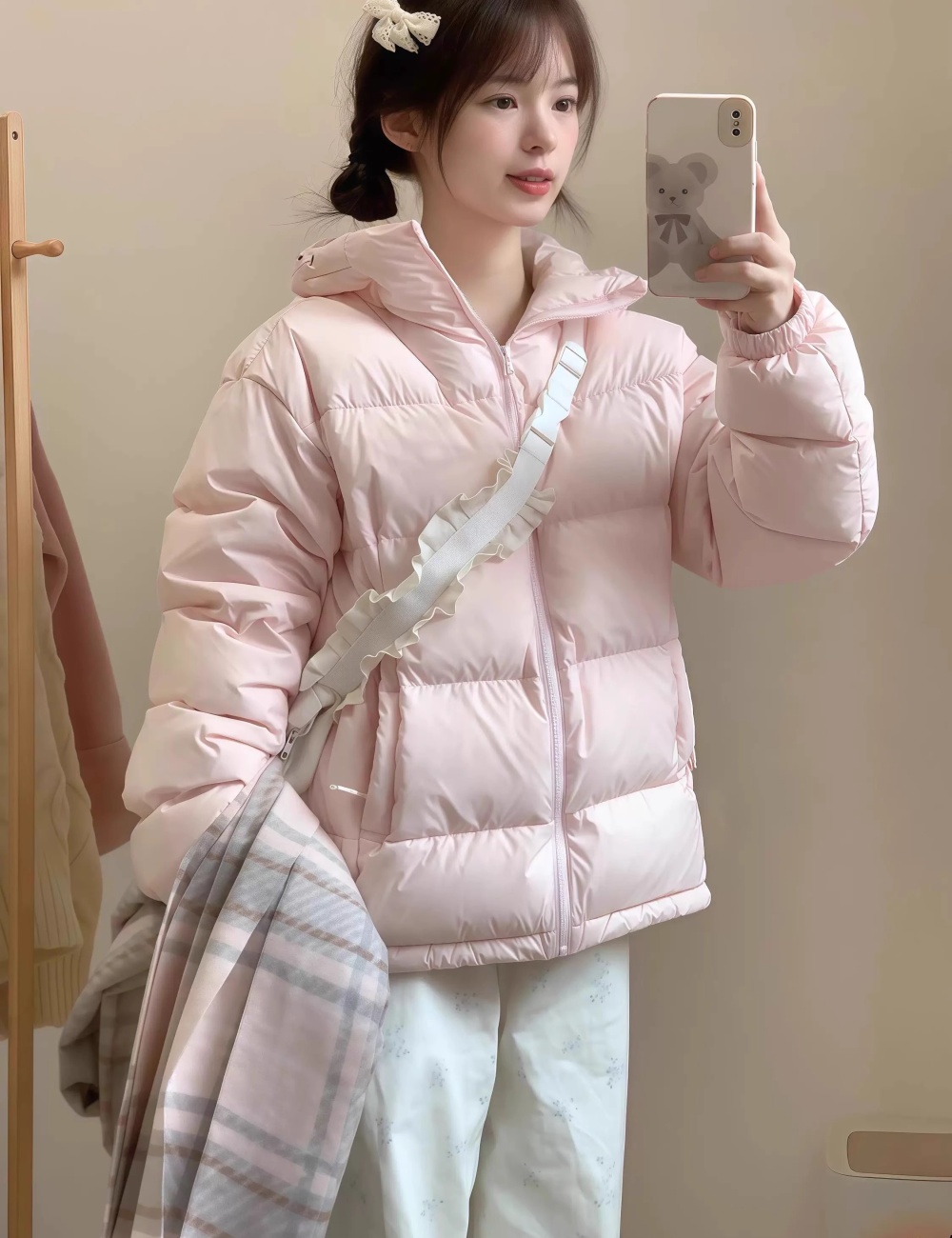 Down winter cotton coat Korean style coat for women