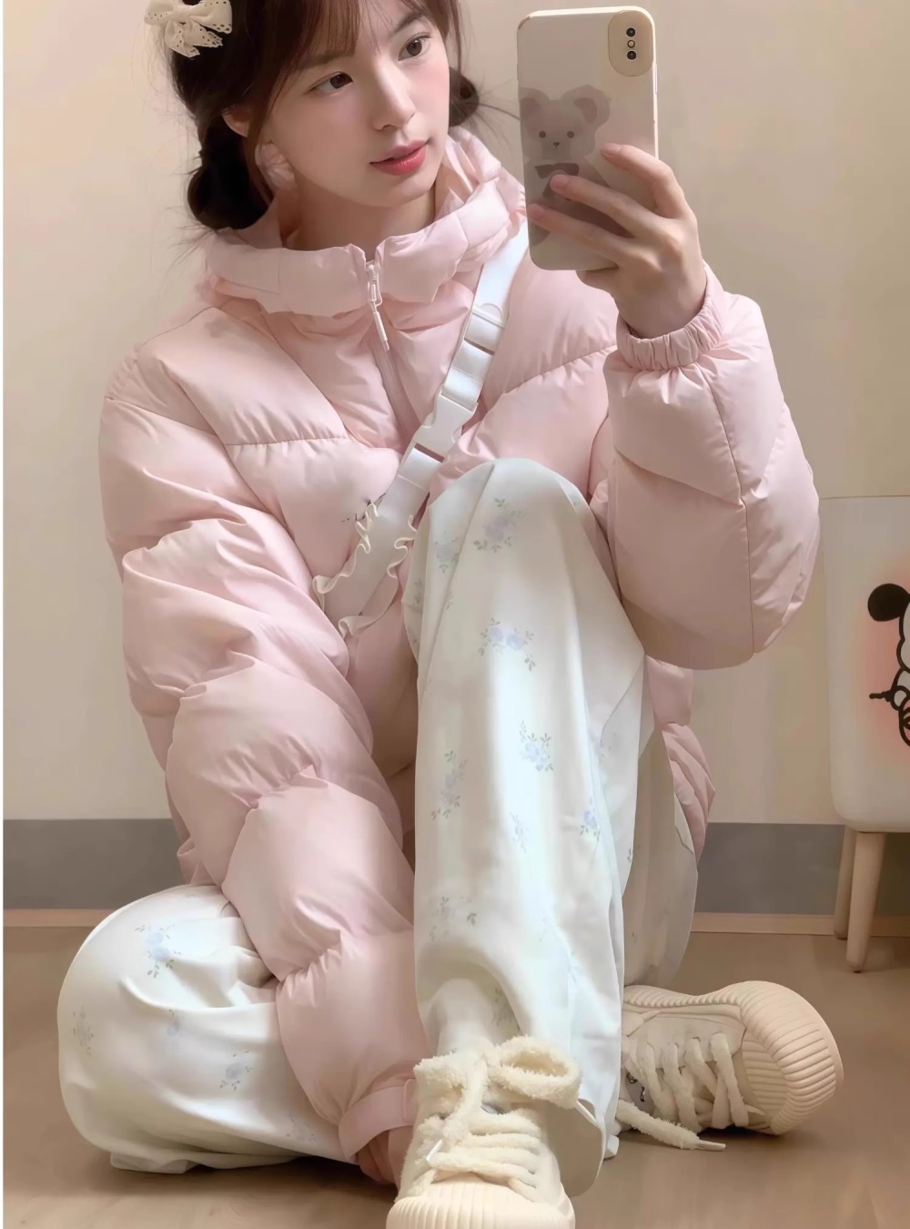 Down winter cotton coat Korean style coat for women
