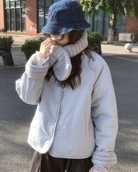 Stripe coat Korean style cotton coat for women