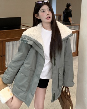 Thick plus velvet cotton coat lambs wool work clothing