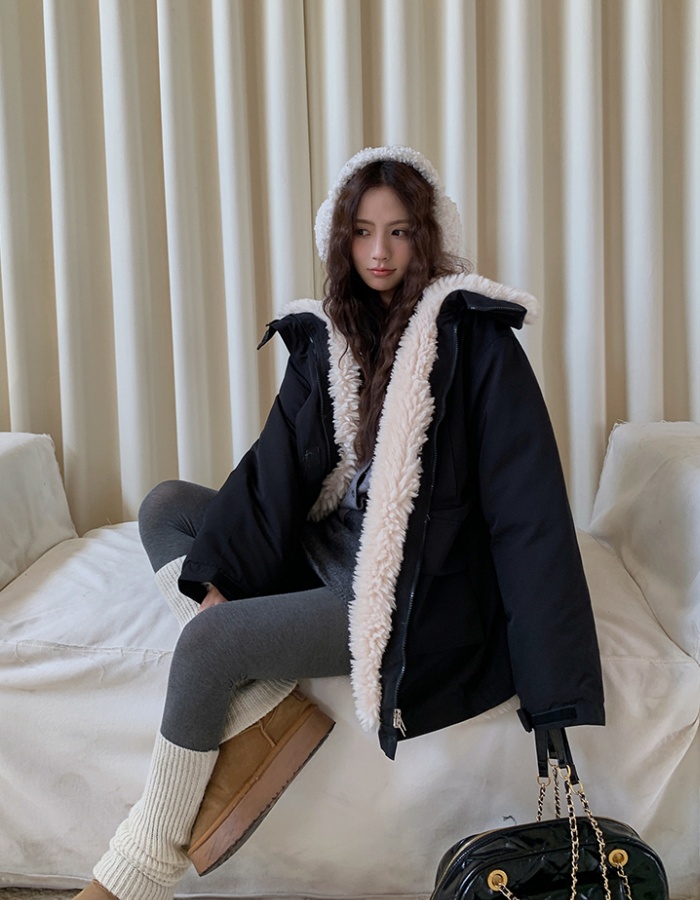 Thick plus velvet cotton coat lambs wool work clothing