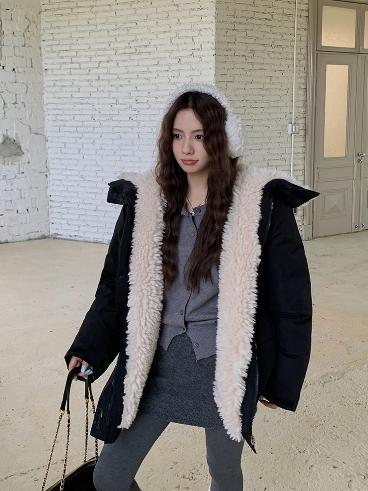 Thick plus velvet cotton coat lambs wool work clothing