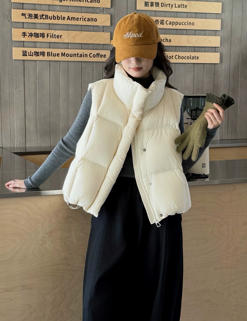 Korean style cotton coat ultralight coat for women