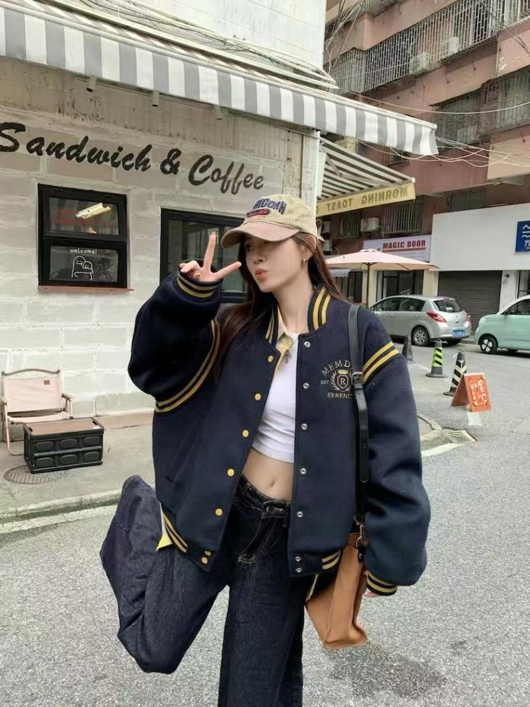 All-match cotton coat Casual baseball uniforms for women