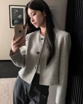 Ladies short stripe coat chanelstyle retro tops for women