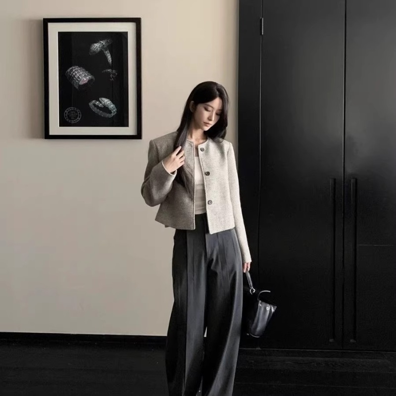 Ladies short stripe coat chanelstyle retro tops for women