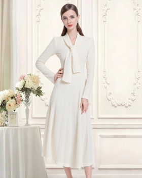 Knitted autumn and winter dress big skirt sweater