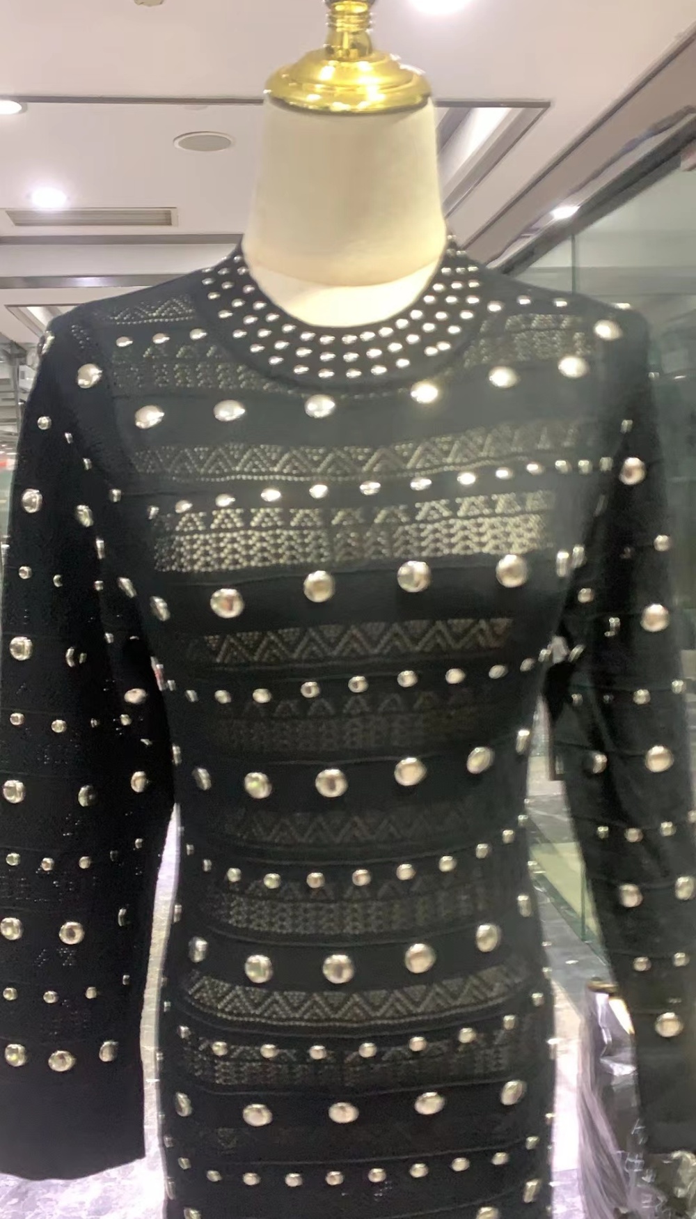 Long European style sweater bottoming long sleeve dress