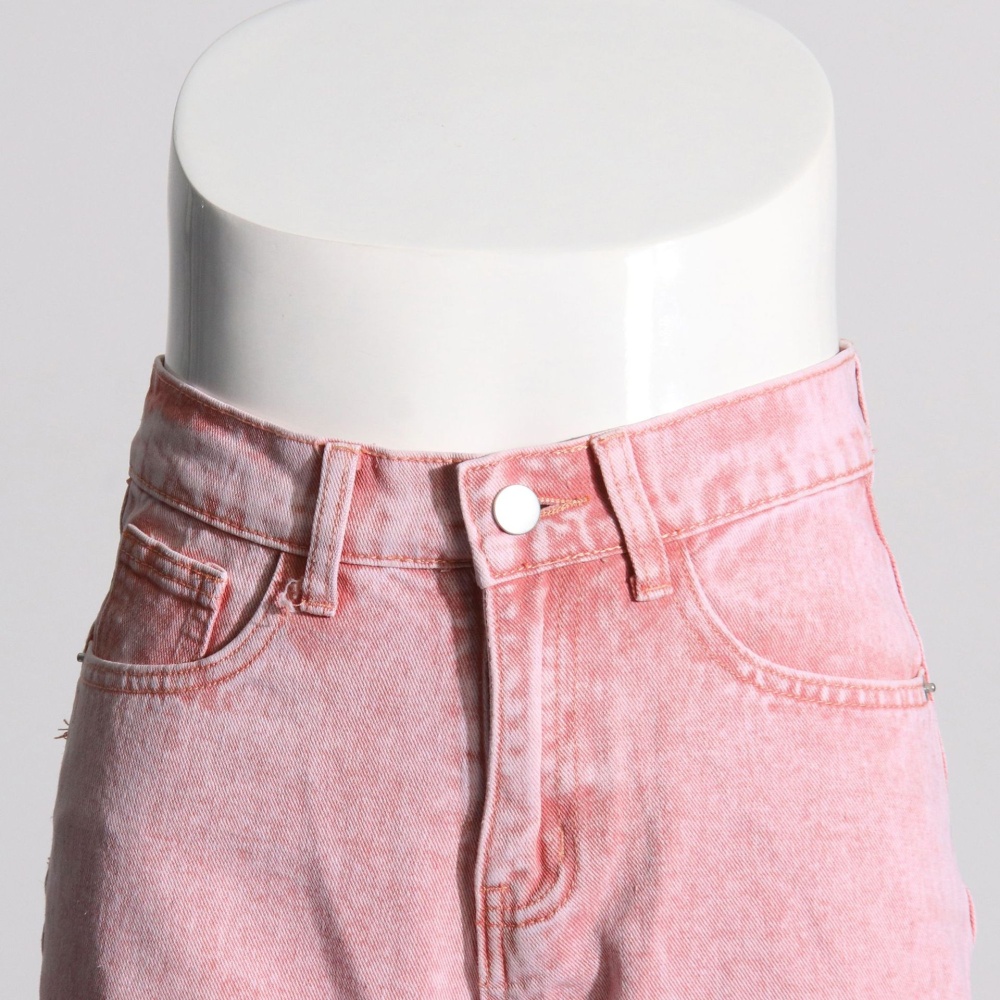 Fashion high waist long pants straight jeans for women