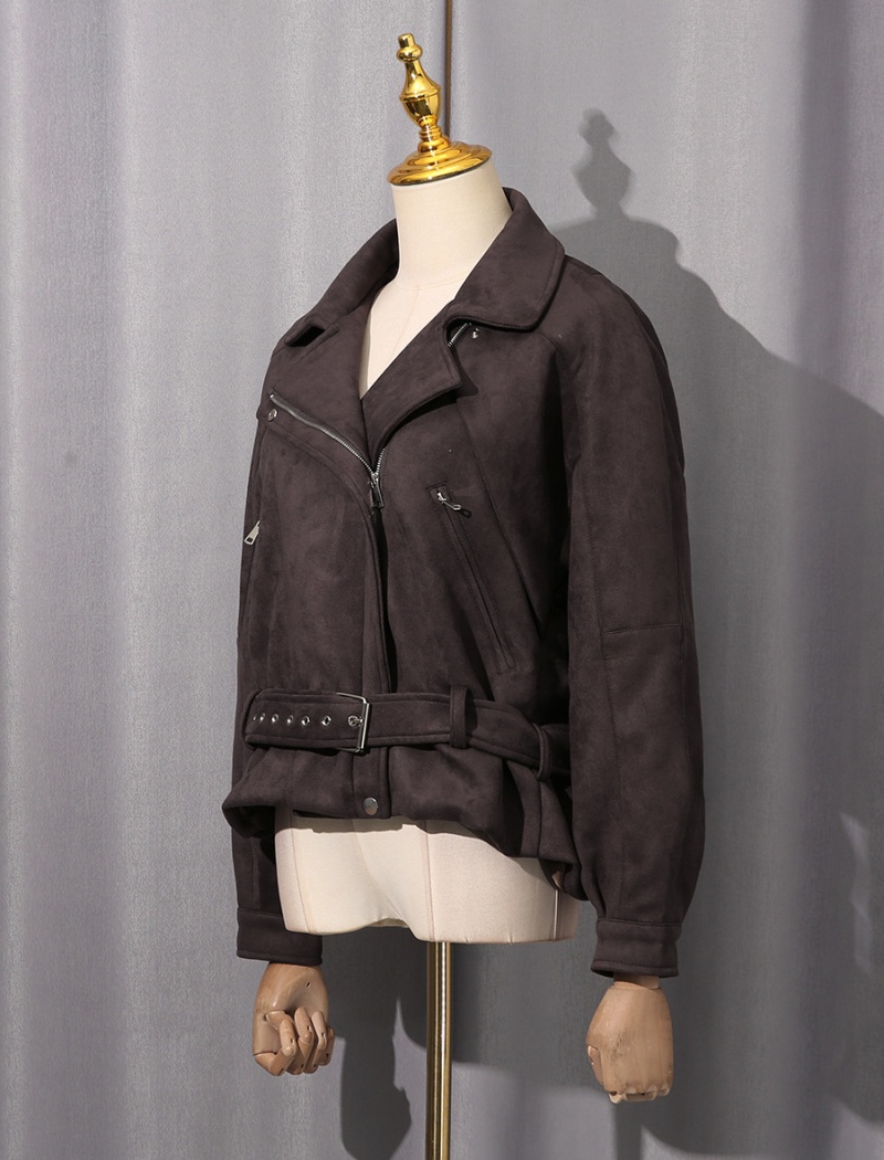 Fashion lapel long sleeve belt summer Casual coat
