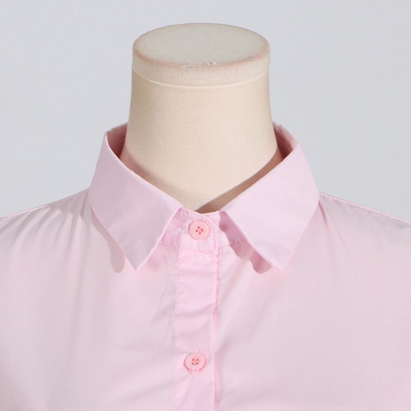 Unique slim tops pinched waist shirt for women