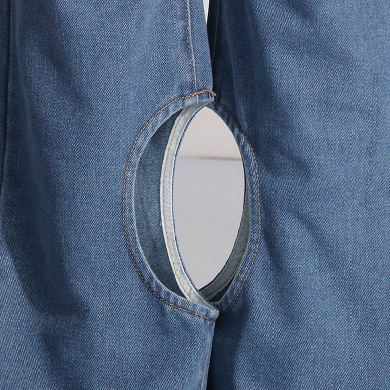 Fashion summer holes hollow straight pants jeans