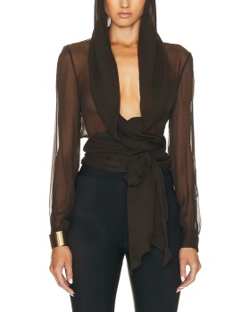 Cozy Casual tops hooded pinched waist shirt for women