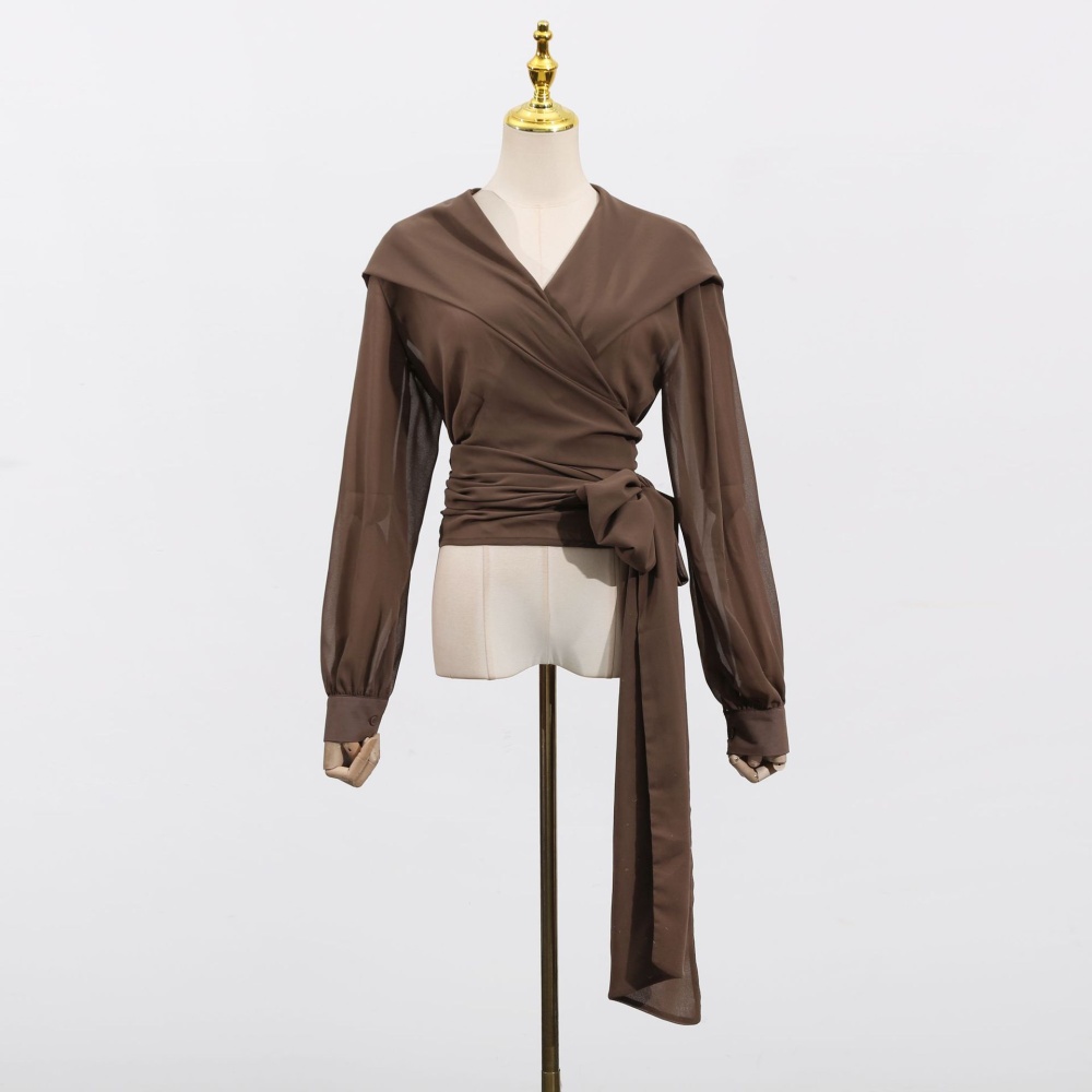 Cozy Casual tops hooded pinched waist shirt for women
