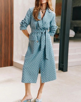 Fashion denim coat all-match windbreaker for women