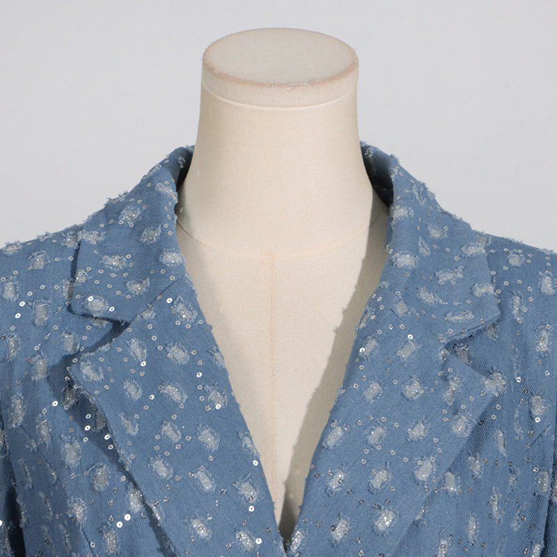 Fashion denim coat all-match windbreaker for women