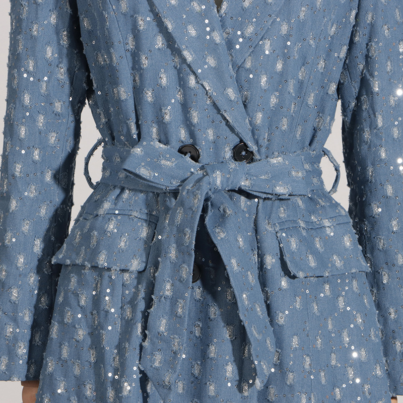 Fashion denim coat all-match windbreaker for women