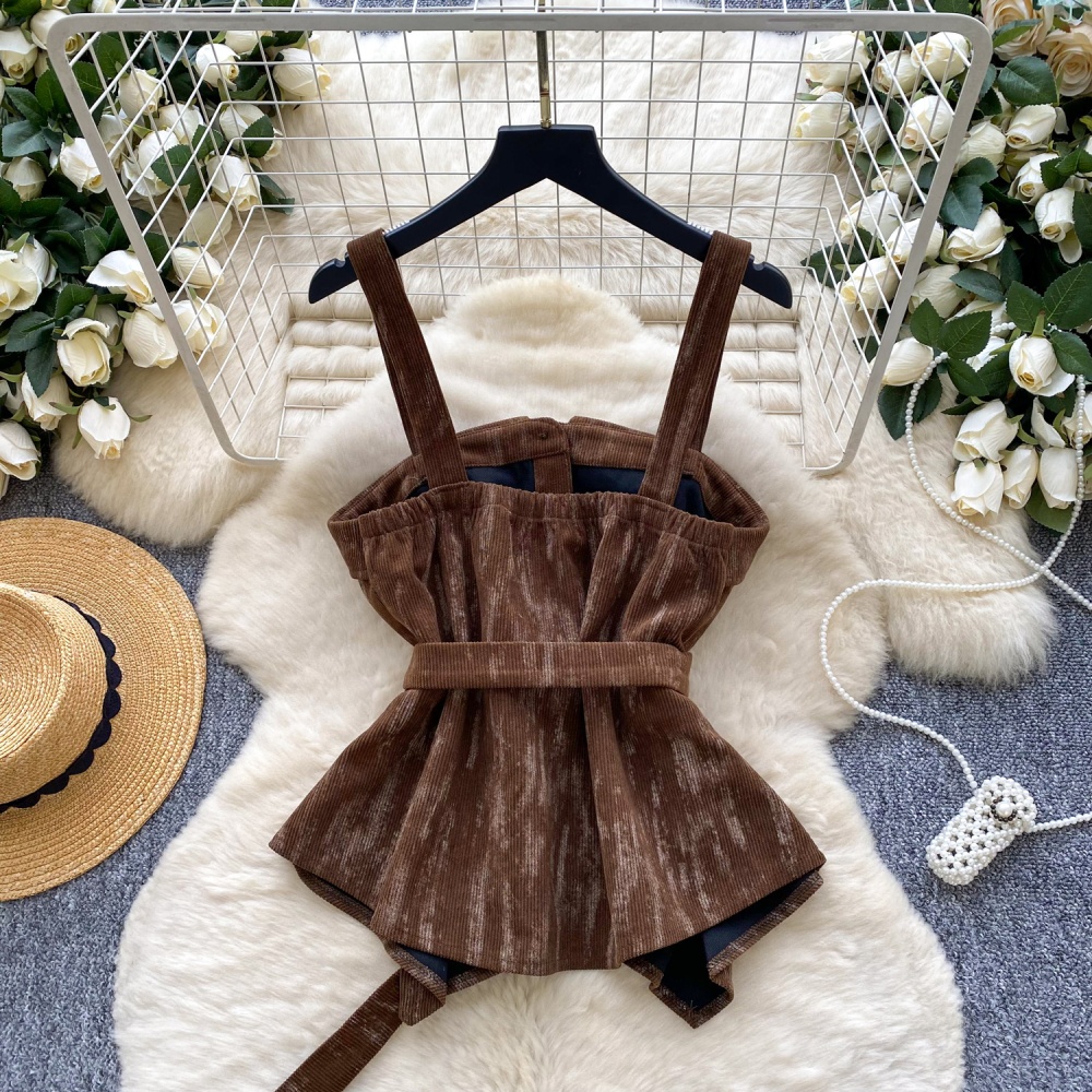 Irregular waistcoat sling tops for women