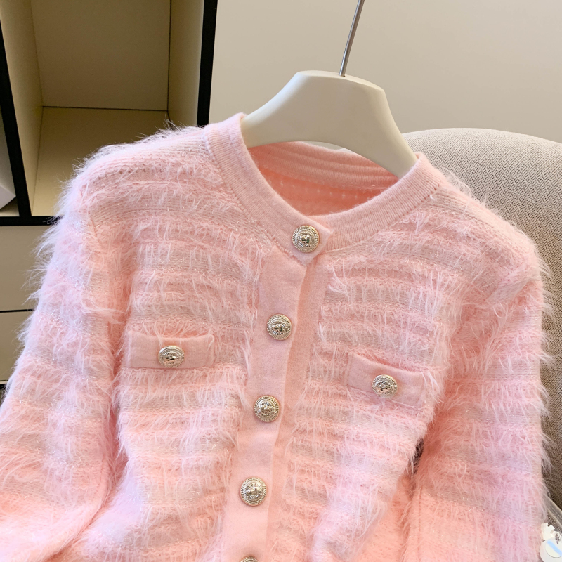 Chanelstyle cardigan autumn and winter sweater for women