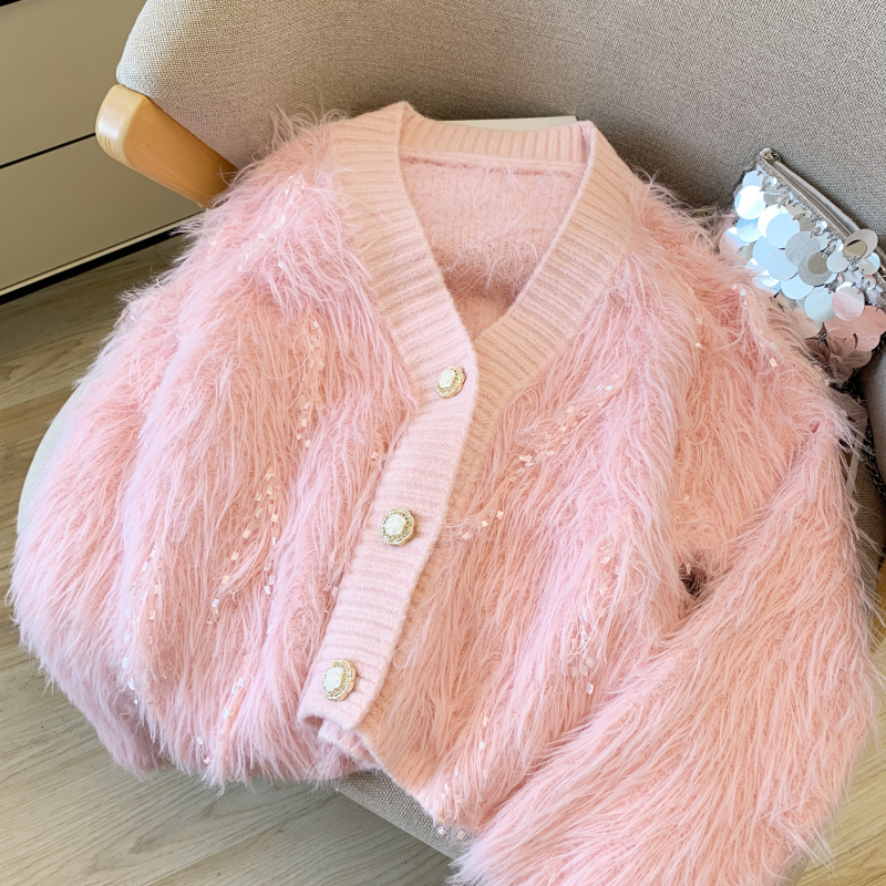Loose autumn cardigan tassels sweater for women