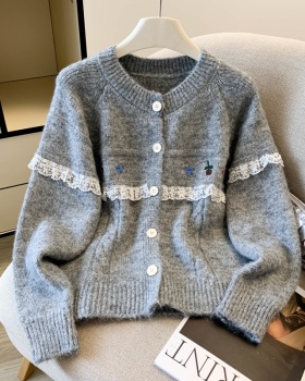 Unique cardigan knitted coat for women