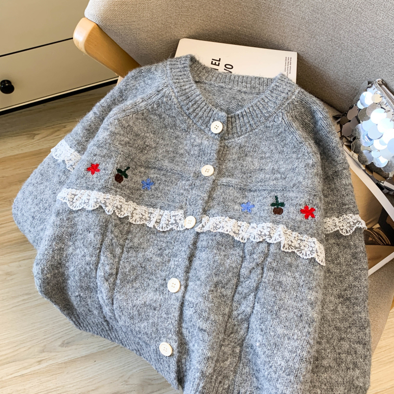 Unique cardigan knitted coat for women