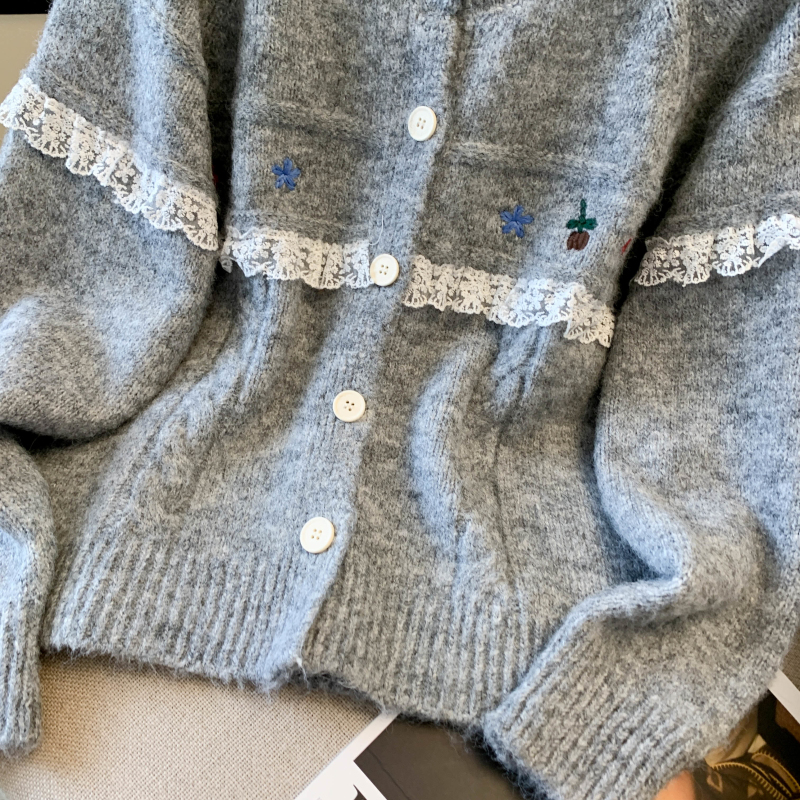 Unique cardigan knitted coat for women
