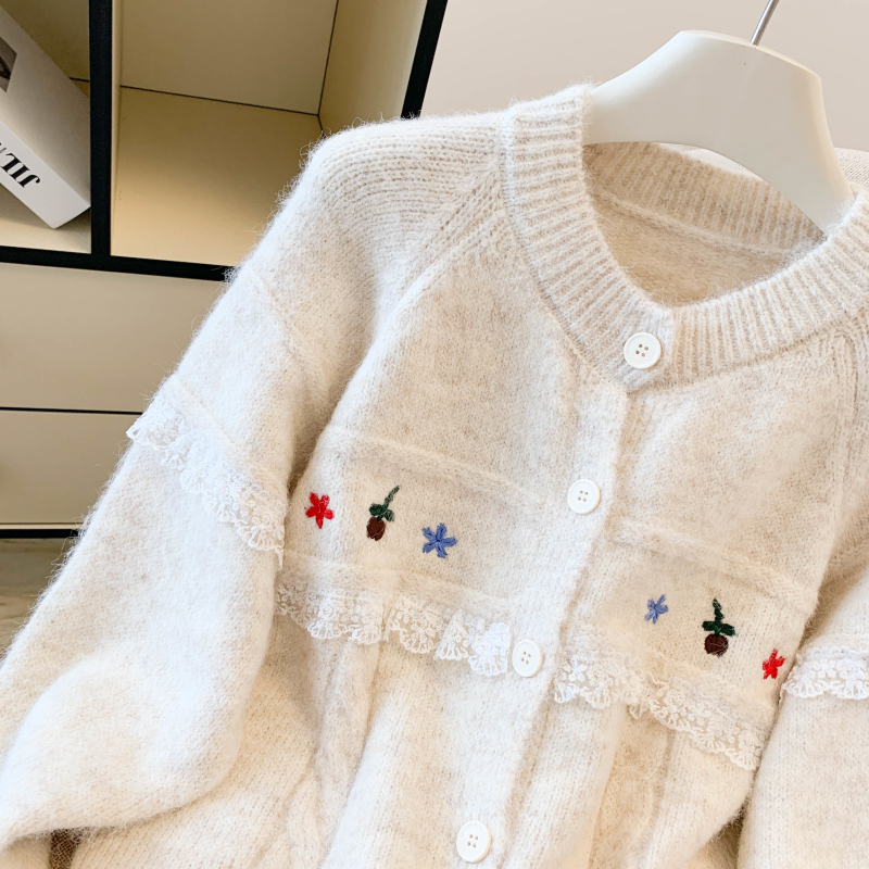 Unique cardigan knitted coat for women