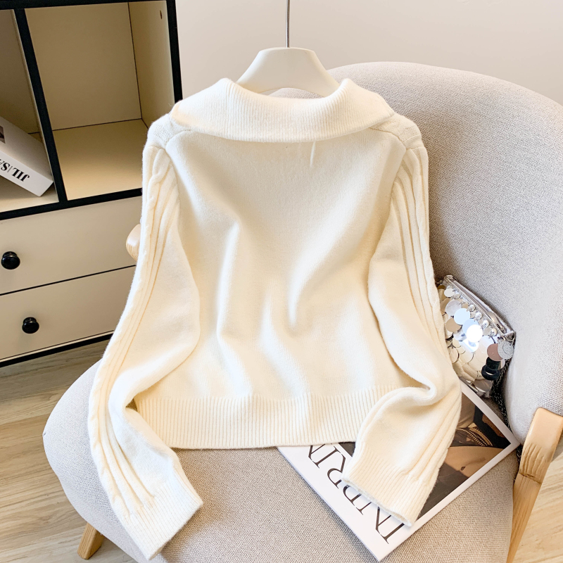 Knitted Korean style sweater short coat for women