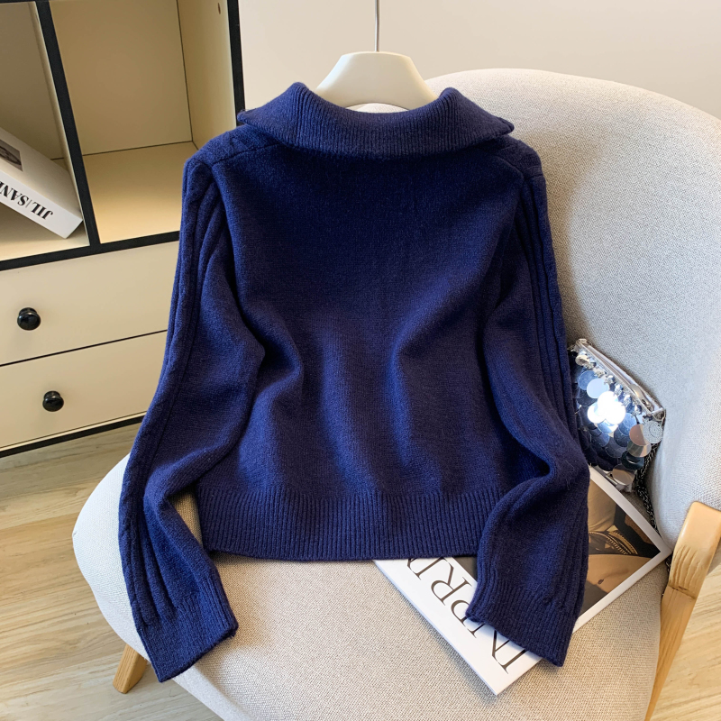 Knitted Korean style sweater short coat for women