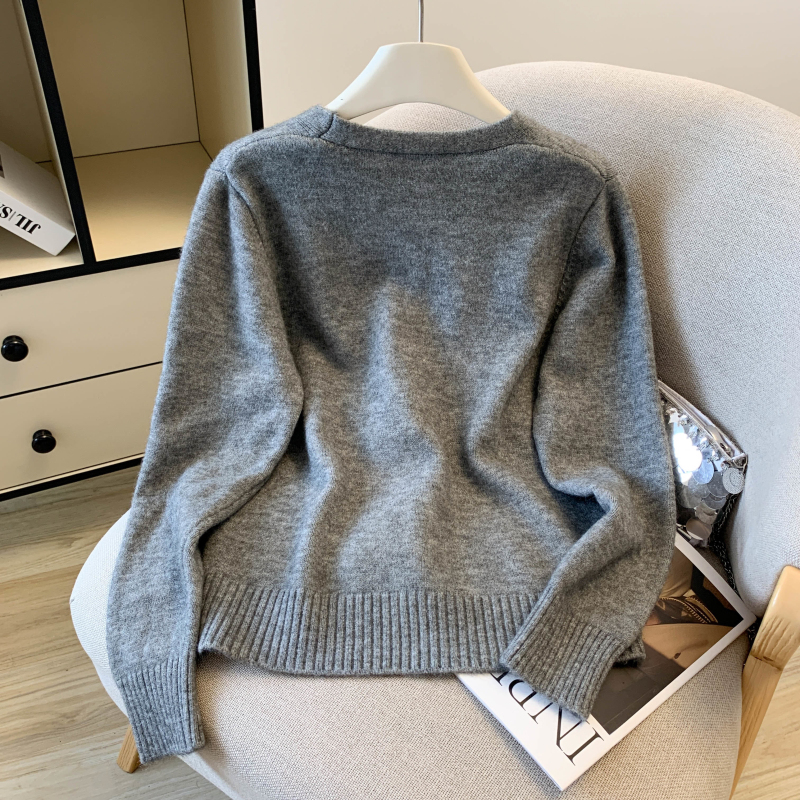 Knitted wool cardigan fashion tops