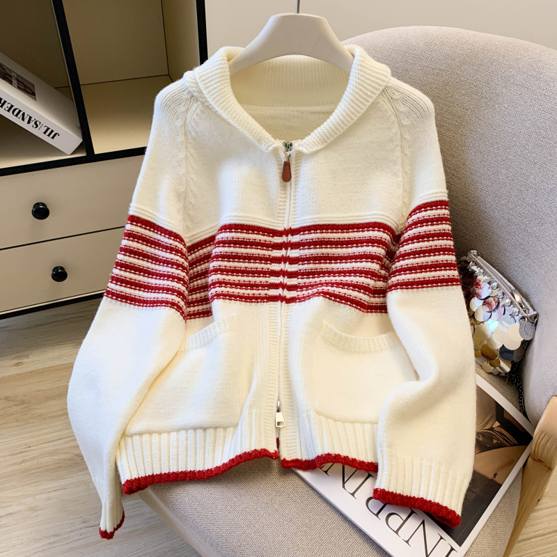 Knitted autumn coat Korean style sweater for women