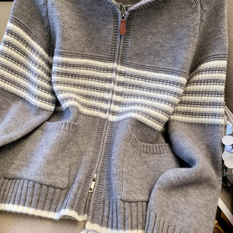 Knitted autumn coat Korean style sweater for women