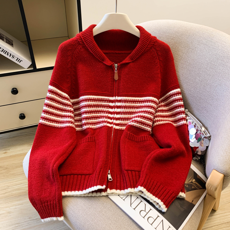 Knitted autumn coat Korean style sweater for women