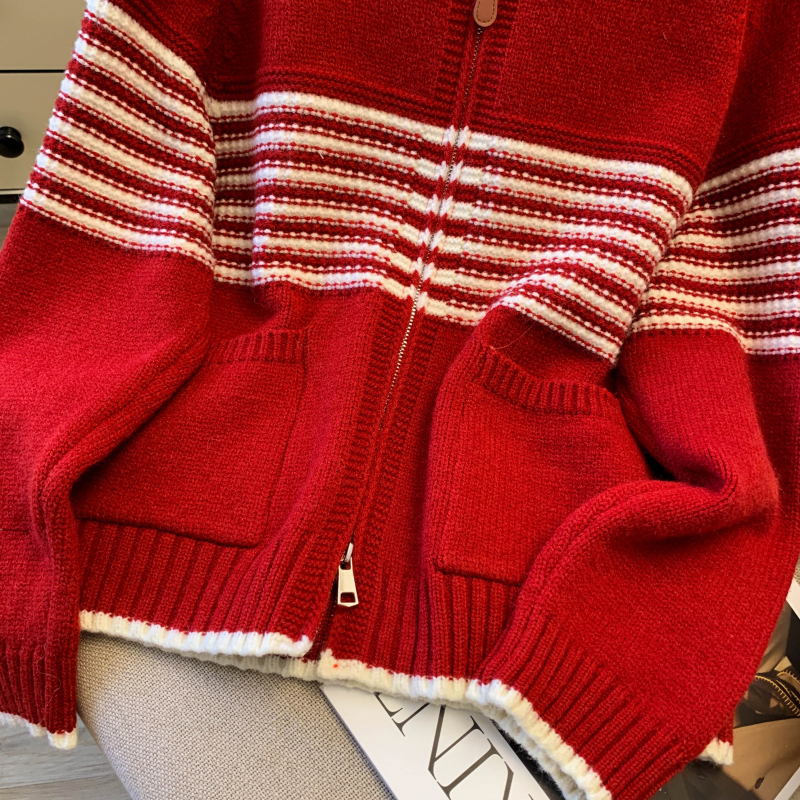 Knitted autumn coat Korean style sweater for women