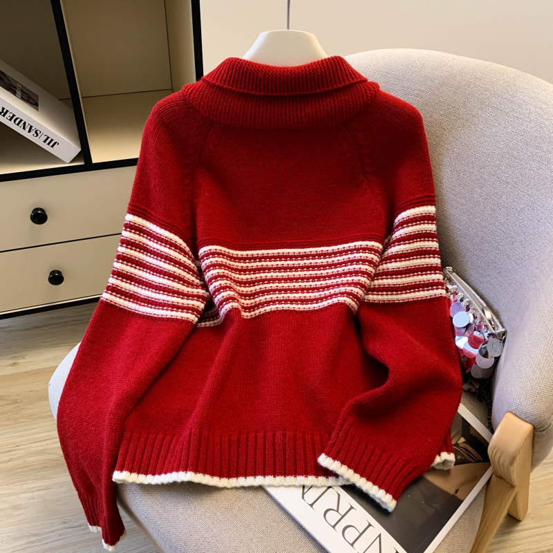 Knitted autumn coat Korean style sweater for women
