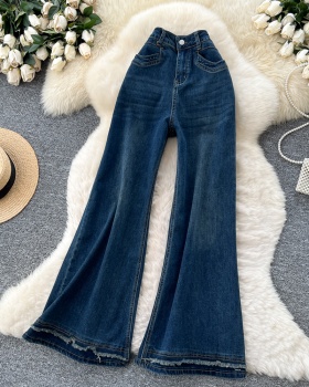 Retro all-match wide leg pants Casual flare pants for women